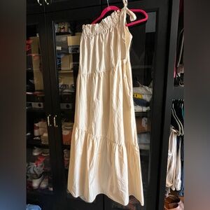 Xirena Cream One-Shoulder Maisie Maxi Dress XS